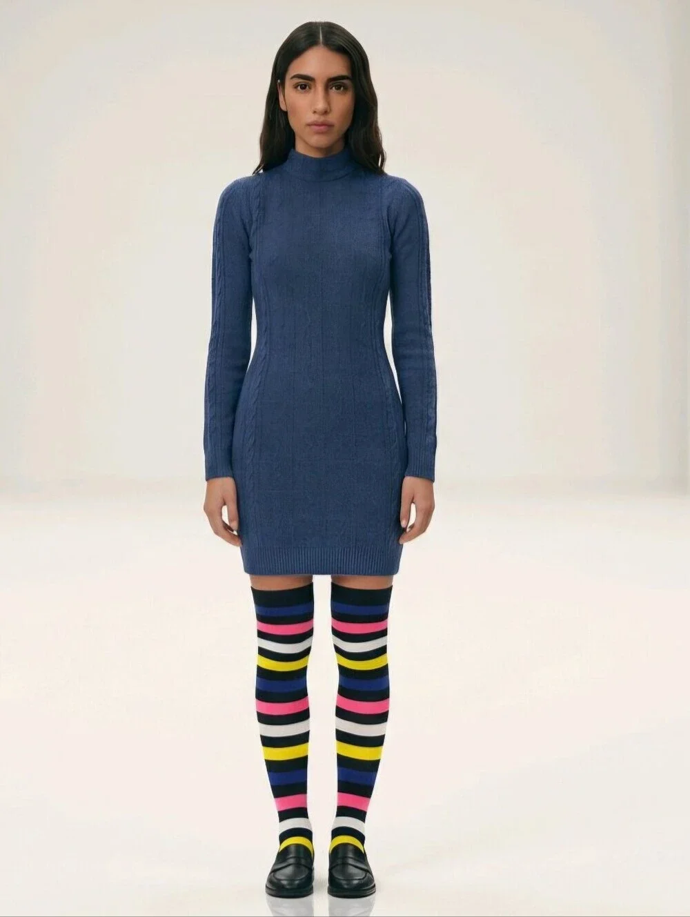 NEW! 🌈🧦Rainbow Striped HIGH SOCKS PRIDE & SOLIDARITY CUTE BOLD UNISEX FUN OS